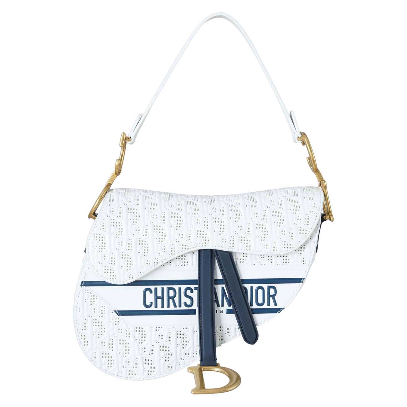 CHRISTIAN DIOR(USED)크리스찬디올 레더 새들백 미듐